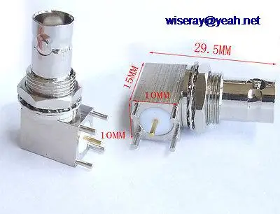 

DHL/EMS 200PCS High Quality BNC female Right Angle for PCB Panel mount soldering-A7