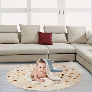 

Comfort Food Burrito Wrap Blanket Perfectly Round Tortilla Throw drop shipping