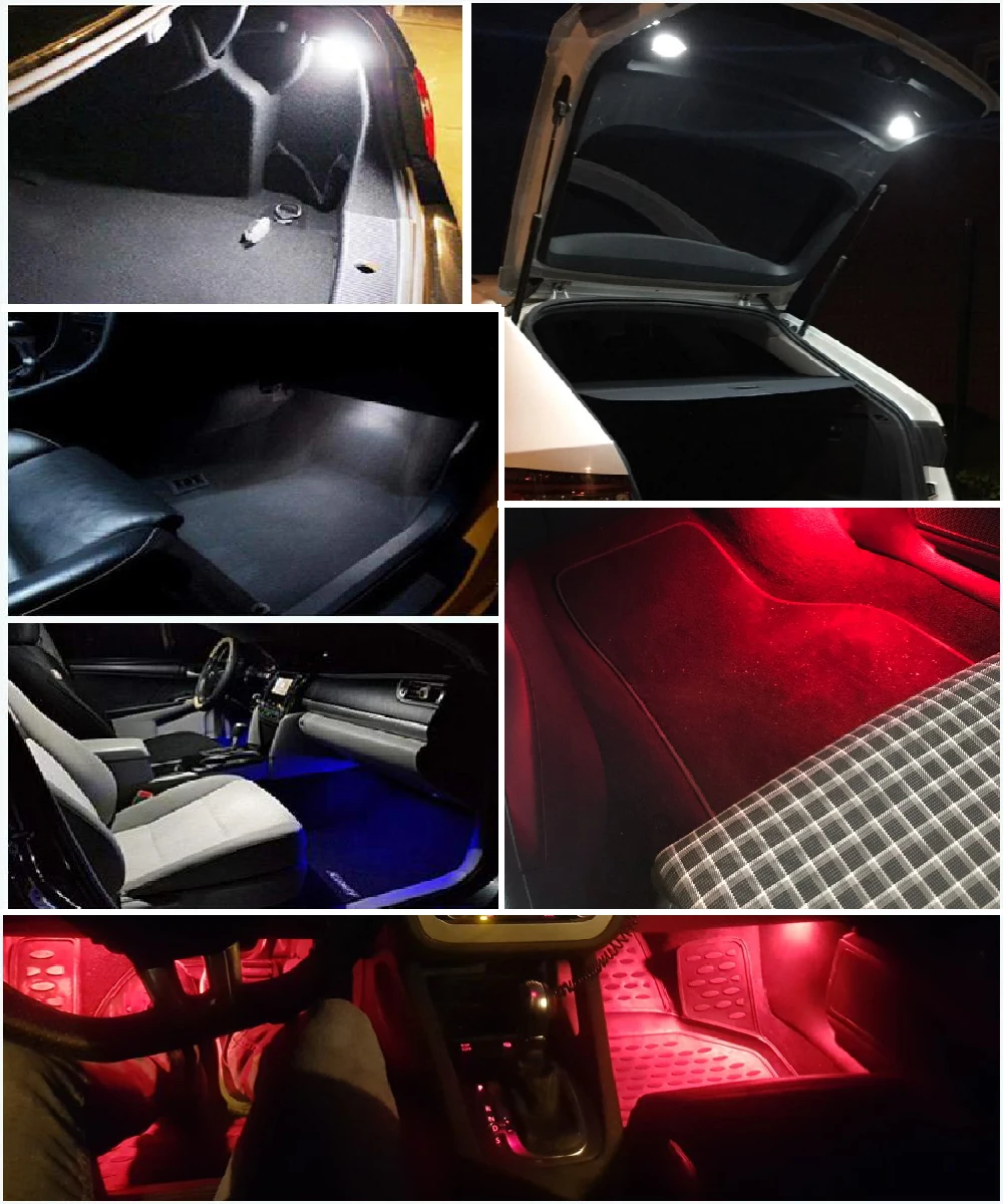 Для VW Golf 5 6 Plus для jetta, Passat EOS Scirocco Tourage Sharan, Seat Alhambra Ateca Skoda Superb Rapid светодиодный свет для ног