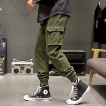 Новинка, брюки карго с карманами, мужские, девять очков, спортивные, повседневные, для бега, модные, тактические, брюки, стиль Харадзюку, уличная одежда