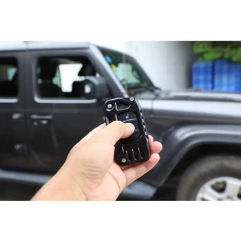 

Black Alloy Key Cover Case Protector Shell For Jeep Wrangler JL JT Gladiator 18+ Brand New And High Quality