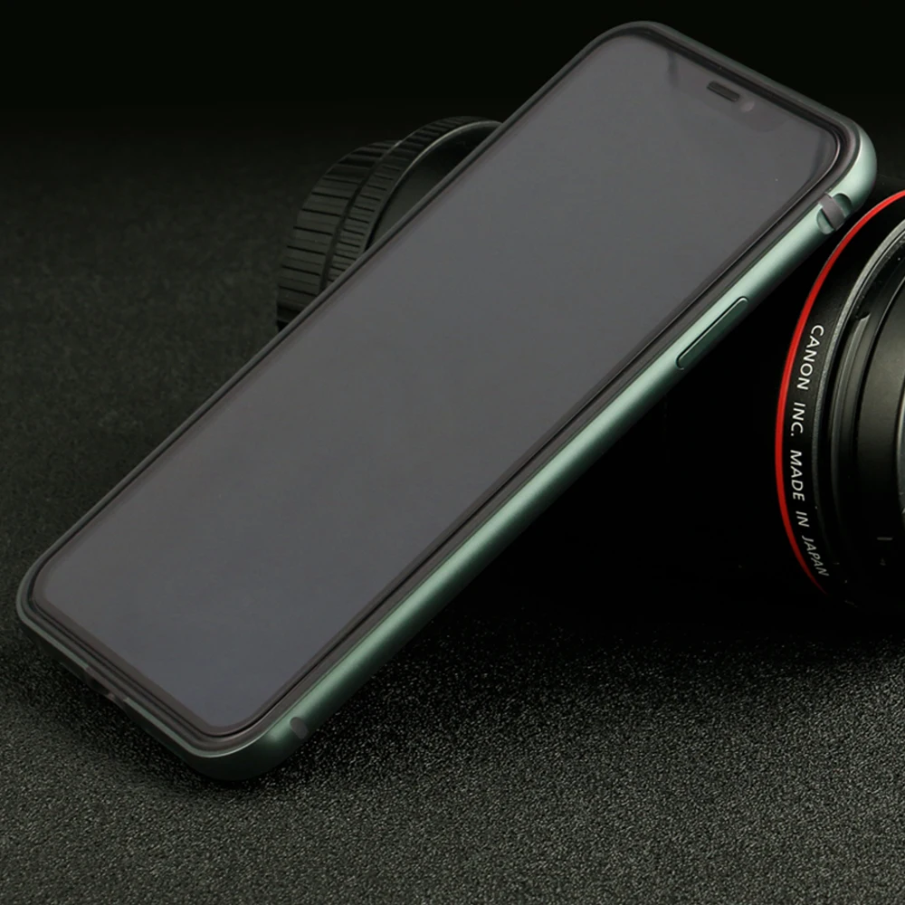 Чехол бампер для Iphone 11 Pro Max 7 8 Plus силиконовый металлический противоударный чехол