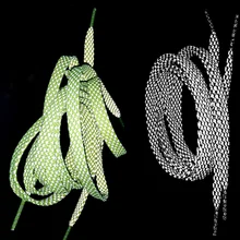 120 см плоские двухслойные отражающие шнурки 8 мм Широкие шнурки светящиеся шнурки для обуви для женщин и мужчин шнурки для обуви Cordones