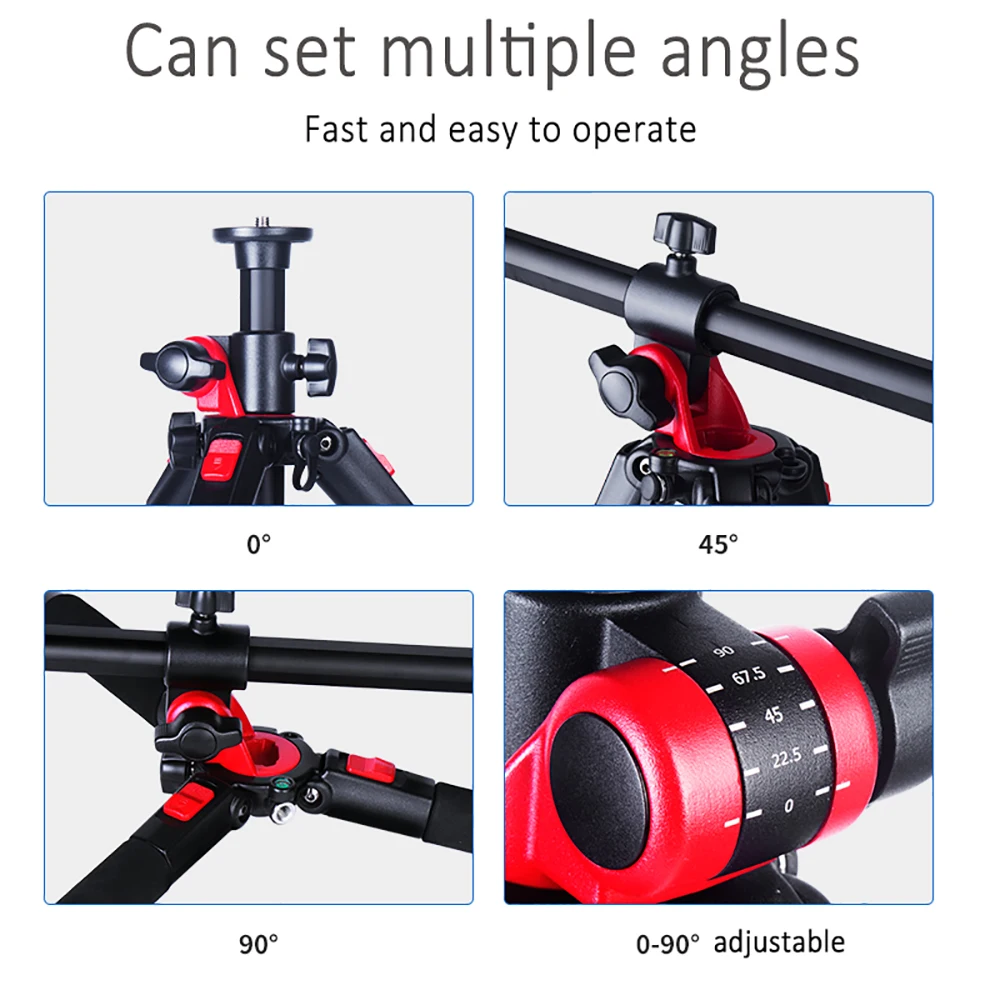 Manbily MPT-255 Camera Tripod Monopod with Multifunction 360 Degree Rotatable Center Column and Ball Head QR Plate
