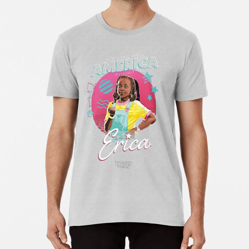 thumbnail image 1 of Stranger Without Things Erica You Can’t Spell America T Shirt Stranger Logo Things America, 1 of 5