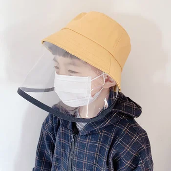 

Children Anti Protect Mask Hat Polyester + Pvc Dust Mask Dust Cover Full Face Eyes Cap With PVC Face Cover