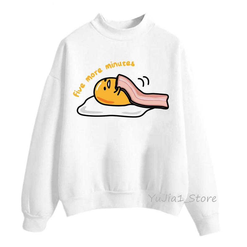 Y81729 W Забавный ленивый яичный желток Gudetama толстовки женские harajuku kawaii Толстовка аниме милые кофты зимняя одежда толстовка женская уличная одежда - Цвет: Y81729 W