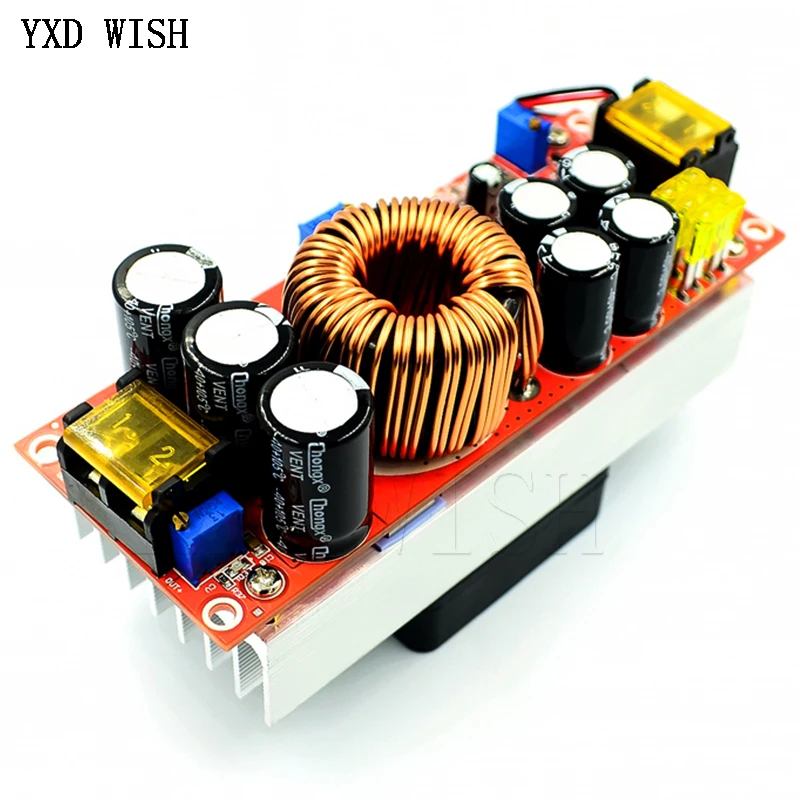 1200W/1800W DC 컨버터 부스트 자동차 스텝 업 전원 공급 장치 모듈 20A 40A 20A 전압 컨버터 CV 부스트 컨버터 레귤레이터