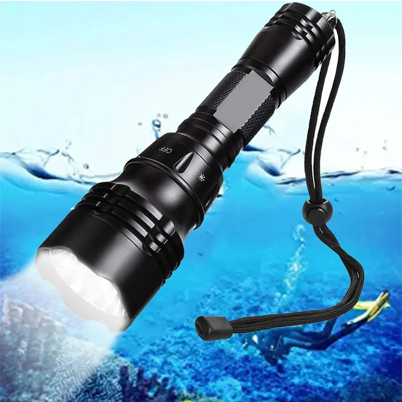 TMWT 1000LM Professional Scuba Diving Flashlight 18650 Powerful XML T6