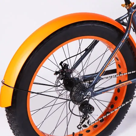 Аксессуары для велосипеда 26 Дюймов 4,0 Fatbike MTB велосипеды 2 шт. крыло для велосипеда переднее и заднее брызговик bmx дорожный горный велосипед mtb - Цвет: ya-Orange