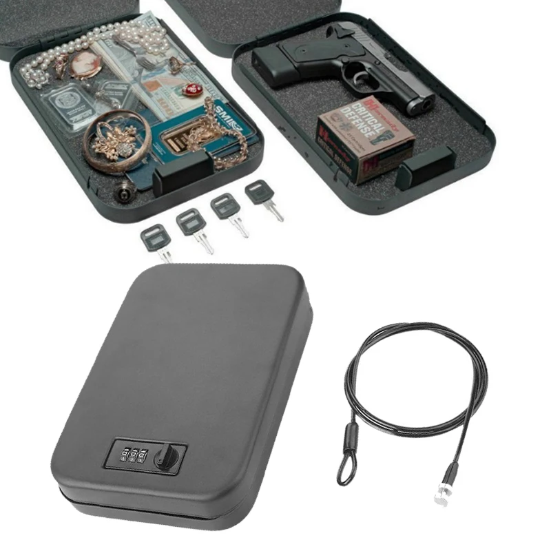  Portable Password Safes Car Safe Box Valuables Money Jewelry Storage Box Security Strongbox 1mm Col