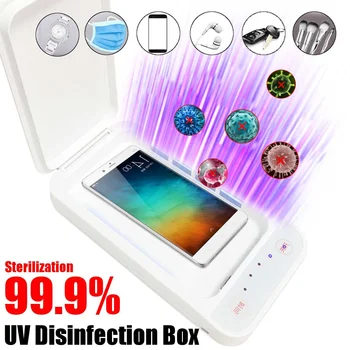 

Multifunctional Portable Phone UV Sanitizer Timing function Sterilizer Disinfector Cell Phone Cleaners Disinfection Box