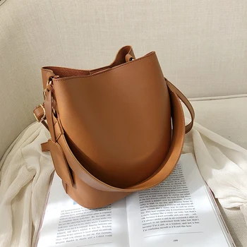 

Sense of Quality Simple Large Capacity Women's Pouches 2020 New Fashionable All-Match Shoulder Cross Body Bucket Bag
