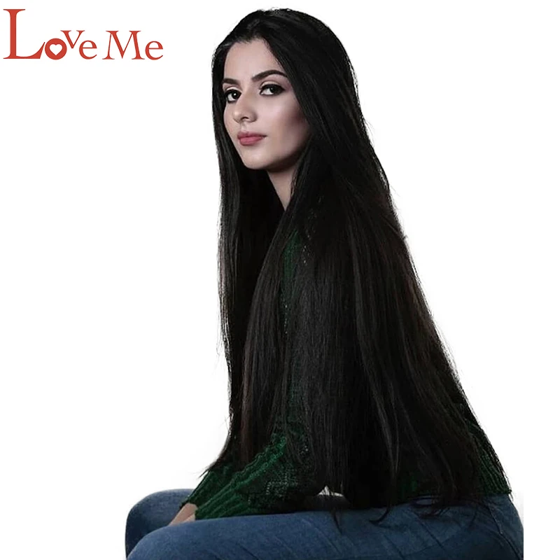 Парик для косплея LOVE ME синтетический из высокопрочного волокна супердлинный прямой черный цвет