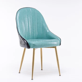 

Nordic Light Luxury Dining Chair Makeup Post-modern Home Restaurant Bench Talks Backchair Metal Fashion