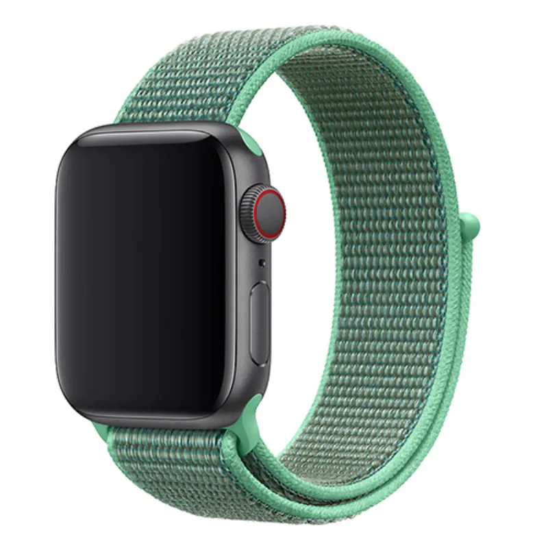 NEW Spearmint Цветной нейлоновый ремешок для часов Apple Watch 38 мм 42 мм спортивный тканый браслет Ремешки для I-Watch серии 1 2 3 4 ремешок для часов - Цвет: NEW Spearmint