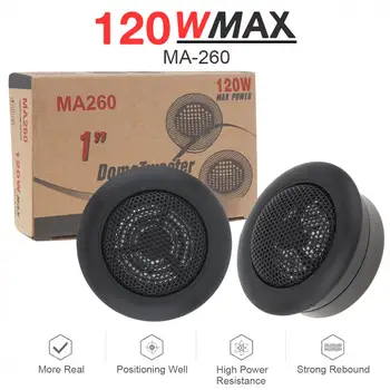 

2pcs 120W High Efficiency Mini Dome Tweeter Speakers for Car Audio System Car Universal Small Audio