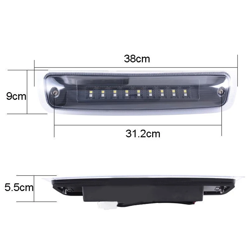 Высокое крепление СВЕТОДИОДНЫЙ 3-й тормозной светильник для 1994-2001 Dodge Ram 1500/2500/3500 прозрачный