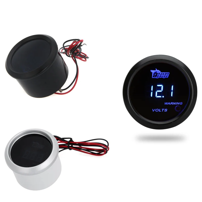 

Car Style Digital Voltage Meter Gauge for Auto Car 52mm 2in LCD 0~15V Warning Light for Cars