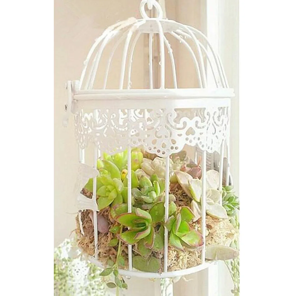 Romantic Iron Birdcage Frame Wire Succulent Pot Wedding DIY Decoration 7.5cm