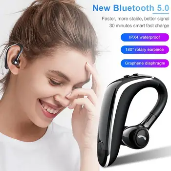 

BEESCLOVER X01 Wireless Bluetooth 5.0 Earphone Long Standby Business Driving Hanging Ear Headset IPX4 Waterproof Sports Earphone