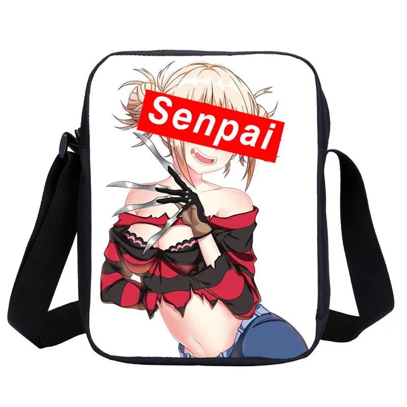 Мультяшные сумки на плечо Sugoi Senpai аниме Waifu шаблон школьная сумка для девочек-подростков сумки через плечо для женщин сумки