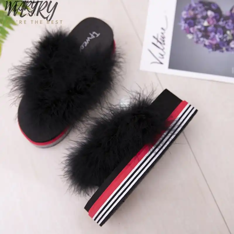 fenty slippers fur