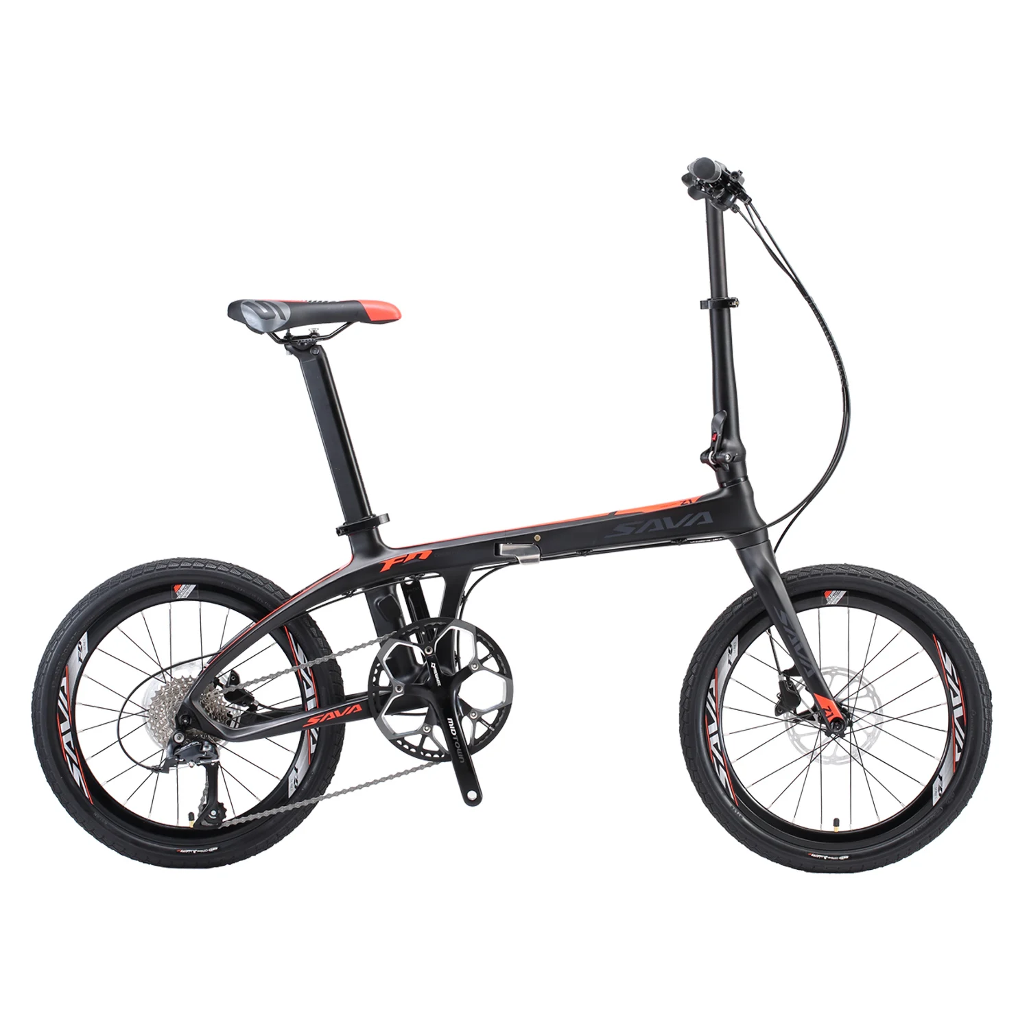 Carhon fiber складной велосипед 20 дюймов складной велосипед 20 дюймов SAVA карбоновый велосипед складной мини карбоновый компактный городской велосипед складной - Цвет: Black Red
