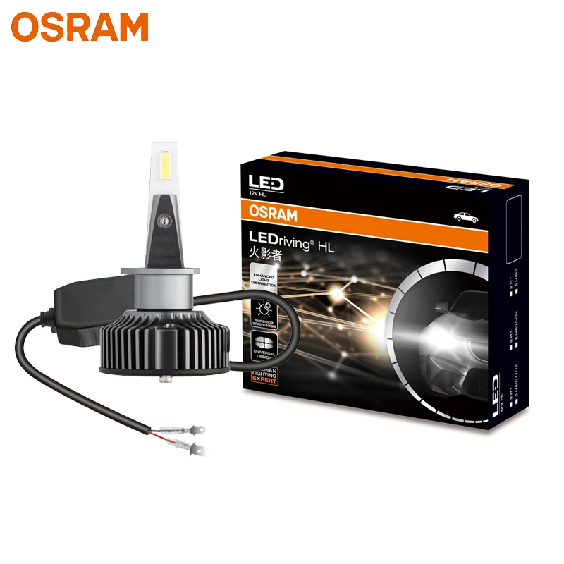 Osram Led H1 12v 25w Hyz Auto Head Light 6000k Cool White Car Lamps Led  Original Genuine Bulbs +140% More Bright 46150cw, 2x - Car Headlight Bulbs( led) - AliExpress