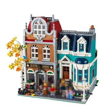 

10270 Bookshop 2524Pcs Creator City Street View Model Building Kits Blocks Bricks Toys Children Gift Compatible Lepining