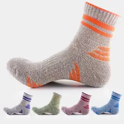 5 пар, европейские размеры 36-43, Мужские дышащие спортивные носки на осень и зиму, мужские хлопковые носки для альпинизма на открытом воздухе