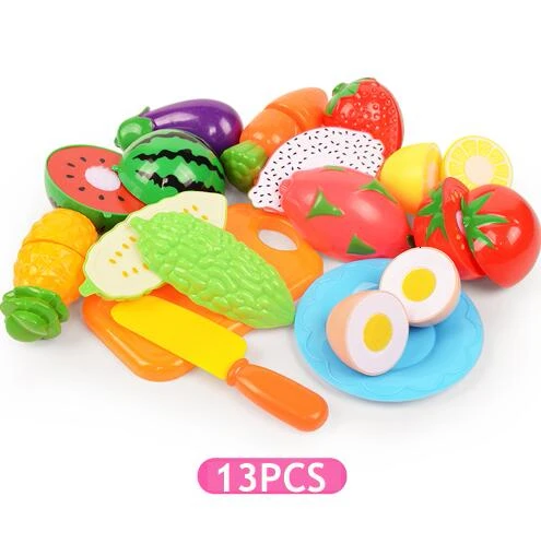 Set Cucina Giocattolo In Legno Per Bambini Con Frutta E Verdura Da Tagliare - Include Cesto E Coltello - 2