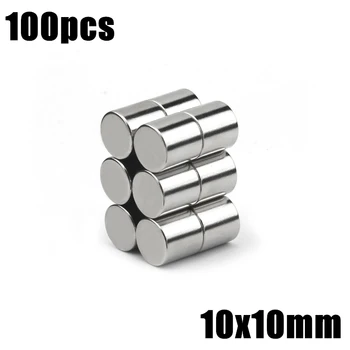 

100pcs 10x10mm Super Powerful Strong Bulk Small Round NdFeB Neodymium Disc Magnets Dia 10mm x 10mm N35 Rare Earth NdFeB Magnet