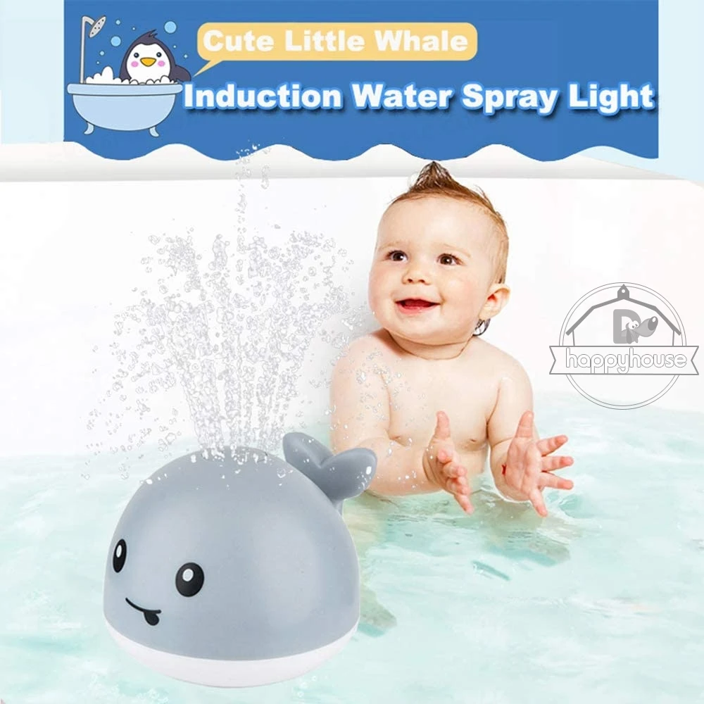 Baby Bath Toys Spray Water Shower Swim Pool Bathing Toys for Kids Electric Whale Bath Ball with Light Music LED Light Baby Toys cool baby toddler toys