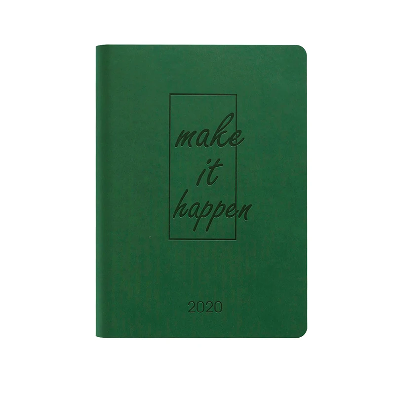 DUGUO Cute Stationery Just For You Schedule Book Efficiency Manual Handbook Schedule Business Journal kawaii Supplies - Цвет: Зеленый