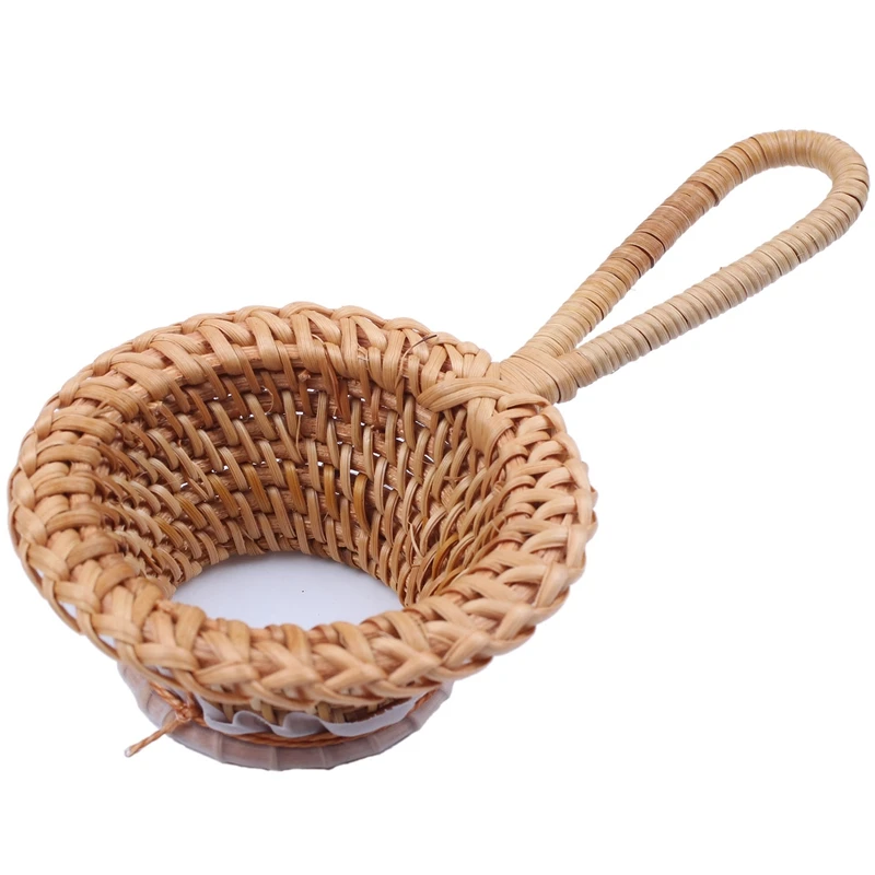 

Vietnamese Handmade Long Handle Rattan Tea Leaf Tea Filter Tea Road Zero with Tea Filter Tea Accessories Filter