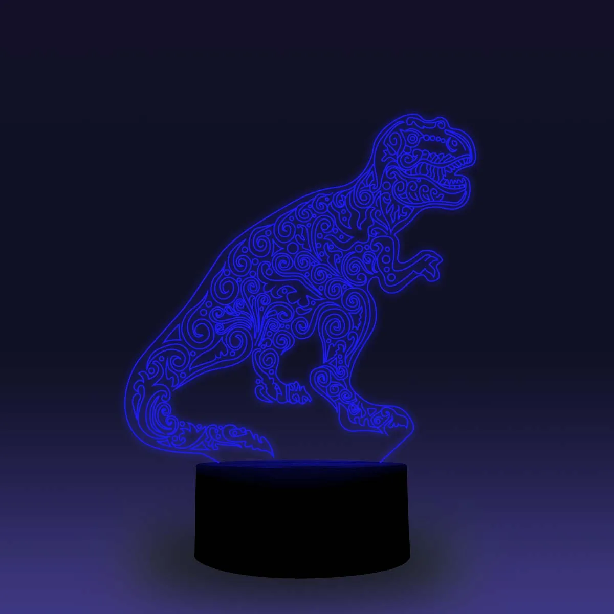 NiteApps 3D Тиранозавр Рекс, динозавры RGB светодиодный ночник настольная лампа иллюзия Лампа подарок на день рождения приложение/сенсорное