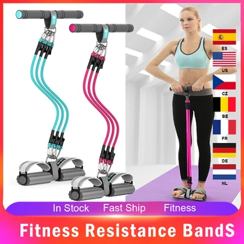 

Multi-function Sit-up Fitness Resistance Bands Abdominal Exerciser Household Gym Sports Pull Ropes Workout Elastic Rubber Belts
