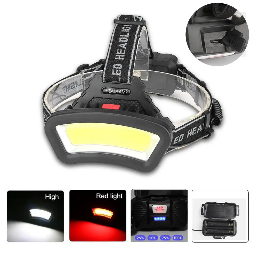 Powerful-wide-angle-COB-LED-headlight-outdoor-red-light-fishing-headlamp-use-2x18650-battery-USB-rechargeable (2)