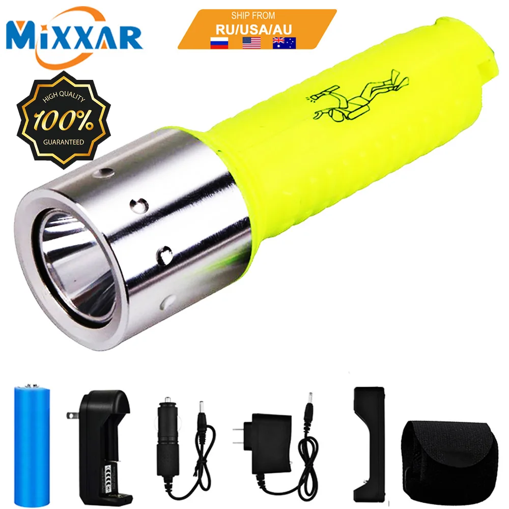 ZK20 LED Diving Flashlight 18650 Waterproof Torch Lamp Professional Scuba for Outdoor Diving Swim Under Water Sport Dropshipping|LED Flashlights| - AliExpress