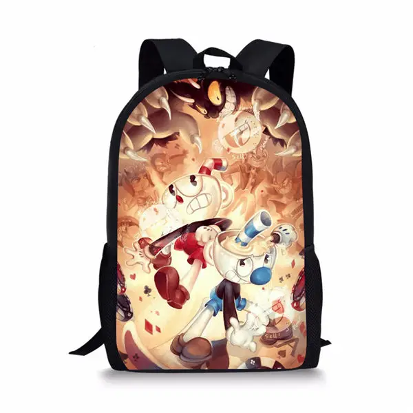 CDWX4374C HaoYun Cuphead Mugman, школьные сумки для подростков, мальчиков и девочек, мультяшный игровой рюкзак, Mochila, Студенческая сумка для книг, набор из 3 предметов, школьная сумка - Цвет: CDWX4374C