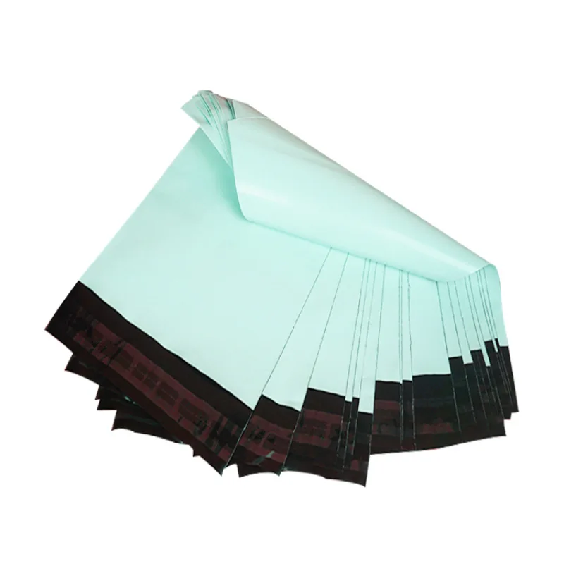 20Pcs Poly Mailers Light Green Courier Storage Bag Waterproof Plastic Envelopes Postal Shipping Mailing Bag for Clothes/Gift