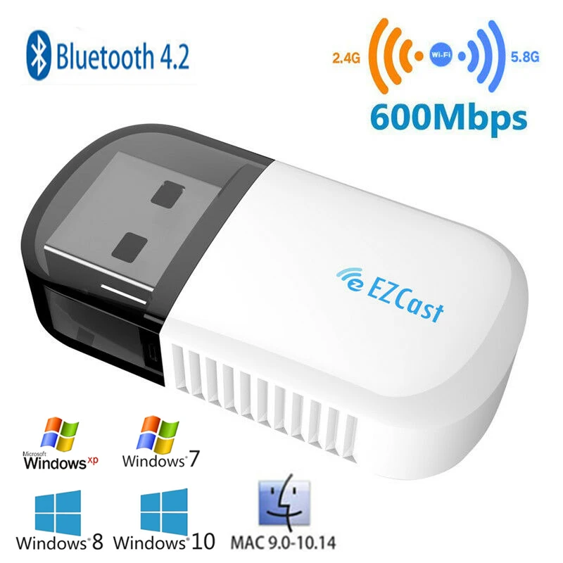 Беспроводной Bluetooth 4,2 USB wi-fi адаптер 5G/2,5G двухполосный AC 600 Мбит/с ключ wi-fi PC сетевая карта двухдиапазонный Адаптер wi fi 5 ГГц