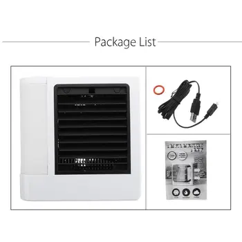 

Mini Air Conditioner Cooler with 7 Colors LED Lights Air Humidifier Purifier