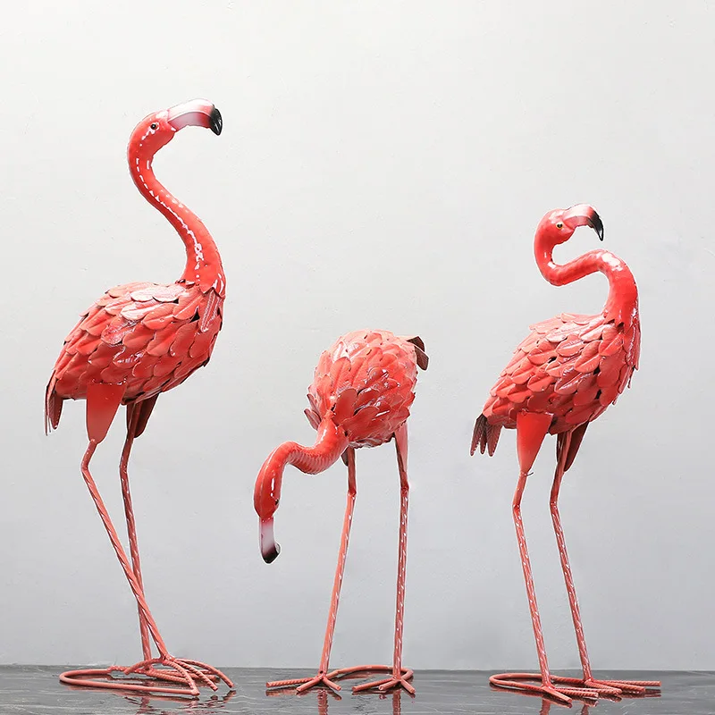 

Europe America Iron Flamingo Wedding Props Iron Ornaments Creative Flamingo Metal Craft Murals Animal Ornaments Decoration Craft
