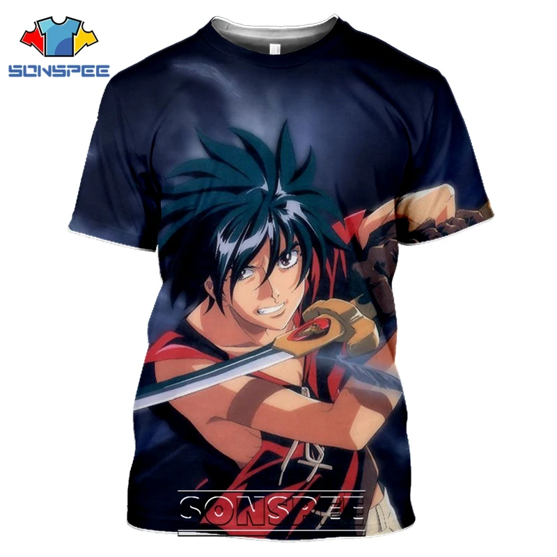 SONSPEE 3D Print Men Women Goldorak T-shirts Casual Streetwear Harajuku Hip Hop Short Sleeve Vintage Anime Tees Tops Shirt