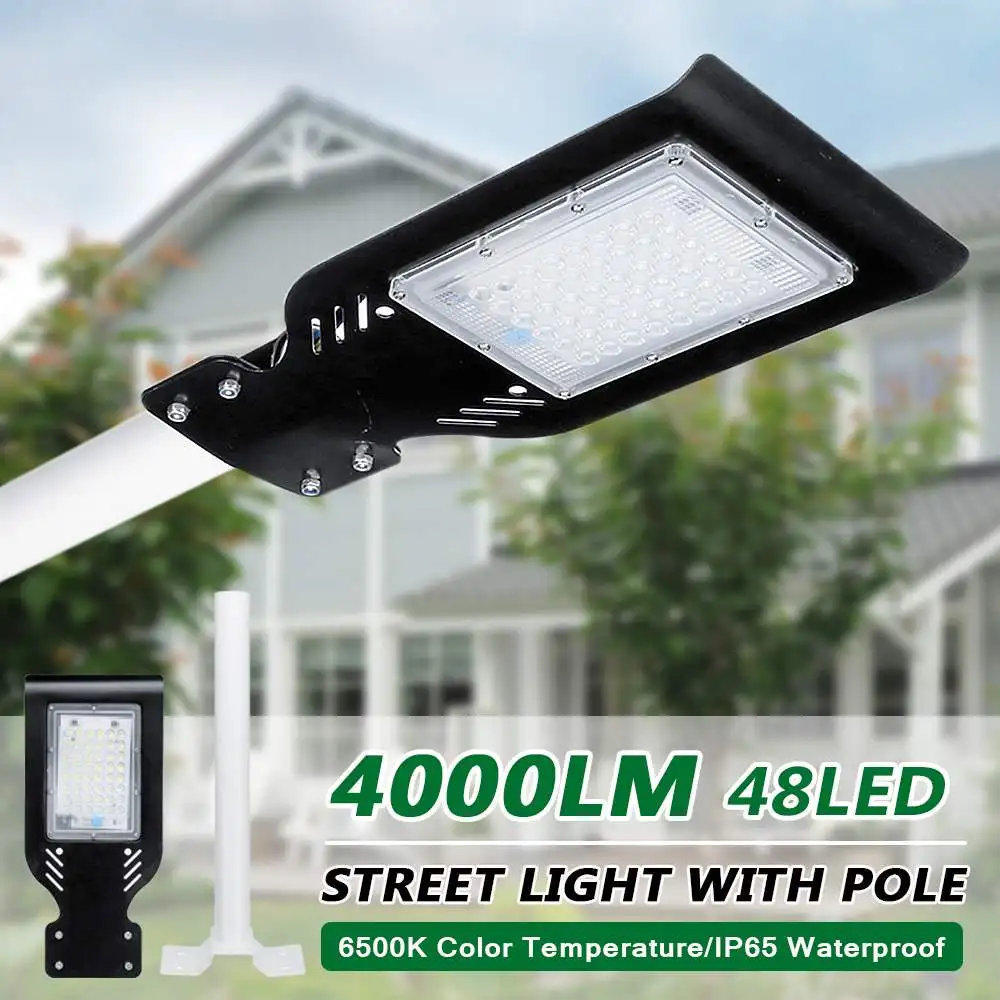 

50W 48 LED Street Light 4000LUM 6500K Outdoor Lighting Garden Path Road Security Lamp IP65 Waterproof