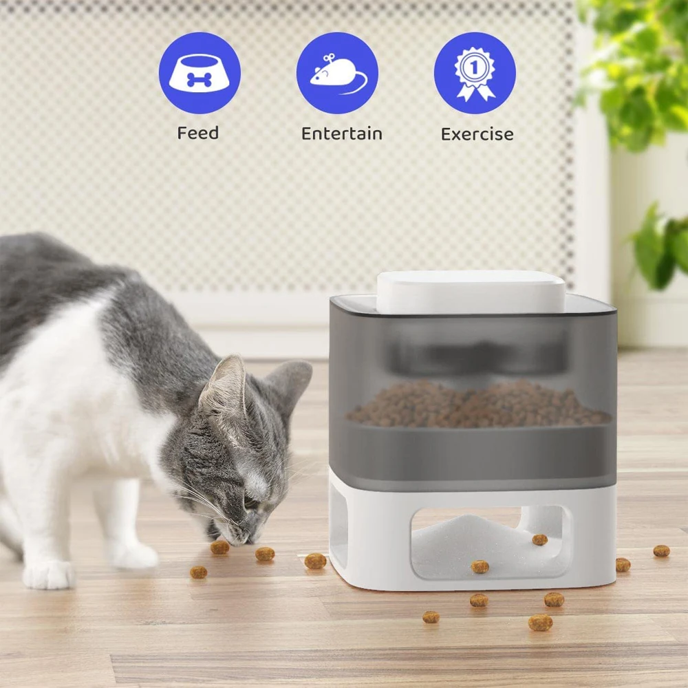 Automatic-Pet-Feeder-Pet-Dog-Cat-Automatic-Feeder-Treat-Toys-Interactive-Pet-Slow-Food-Dispenser-for.jpg Automatikus Pet -Adagoló Pet Kutya Macska Automatikus Adagoló Kezelések Interaktív Pet Élelmiszer -Adagoló Minden Kedvtelésből Tartott Állatok Kezelésére - Image 2