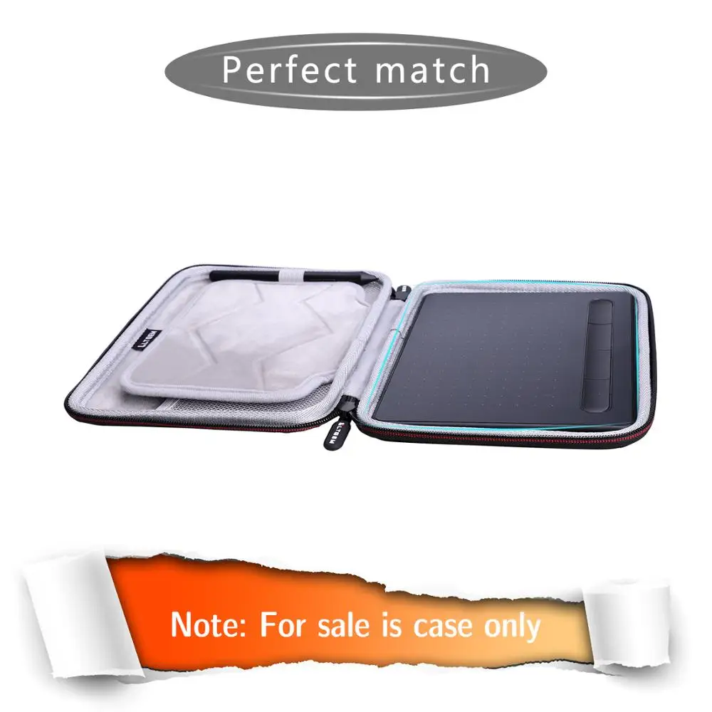 LTGEM Waterproof EVA Hard Case For Wacom CTL4100 Intuos Graphics Drawing Tablet carrying hard case
