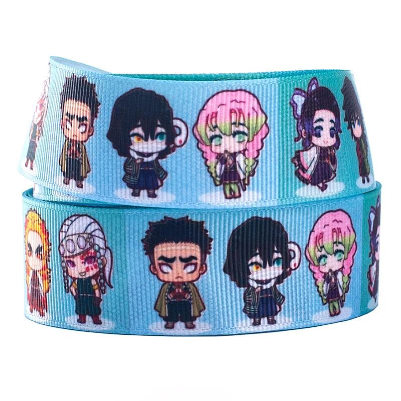 Kimetsu без Yaiba мультфильм лента 10 ярдов/обувь для косплея Аниме напечатан Grosgrain